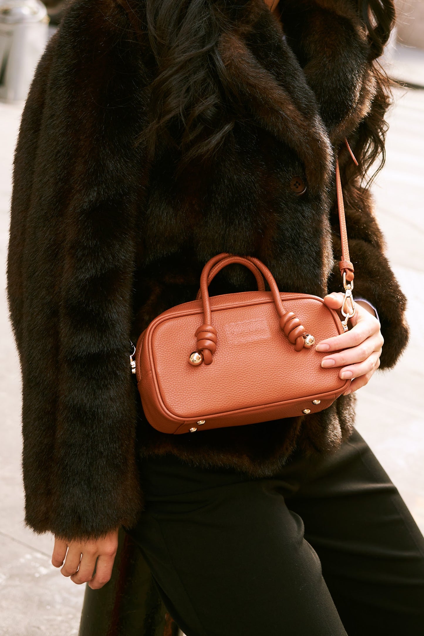 Togo Leather Bonita Crossbody Camera Bag