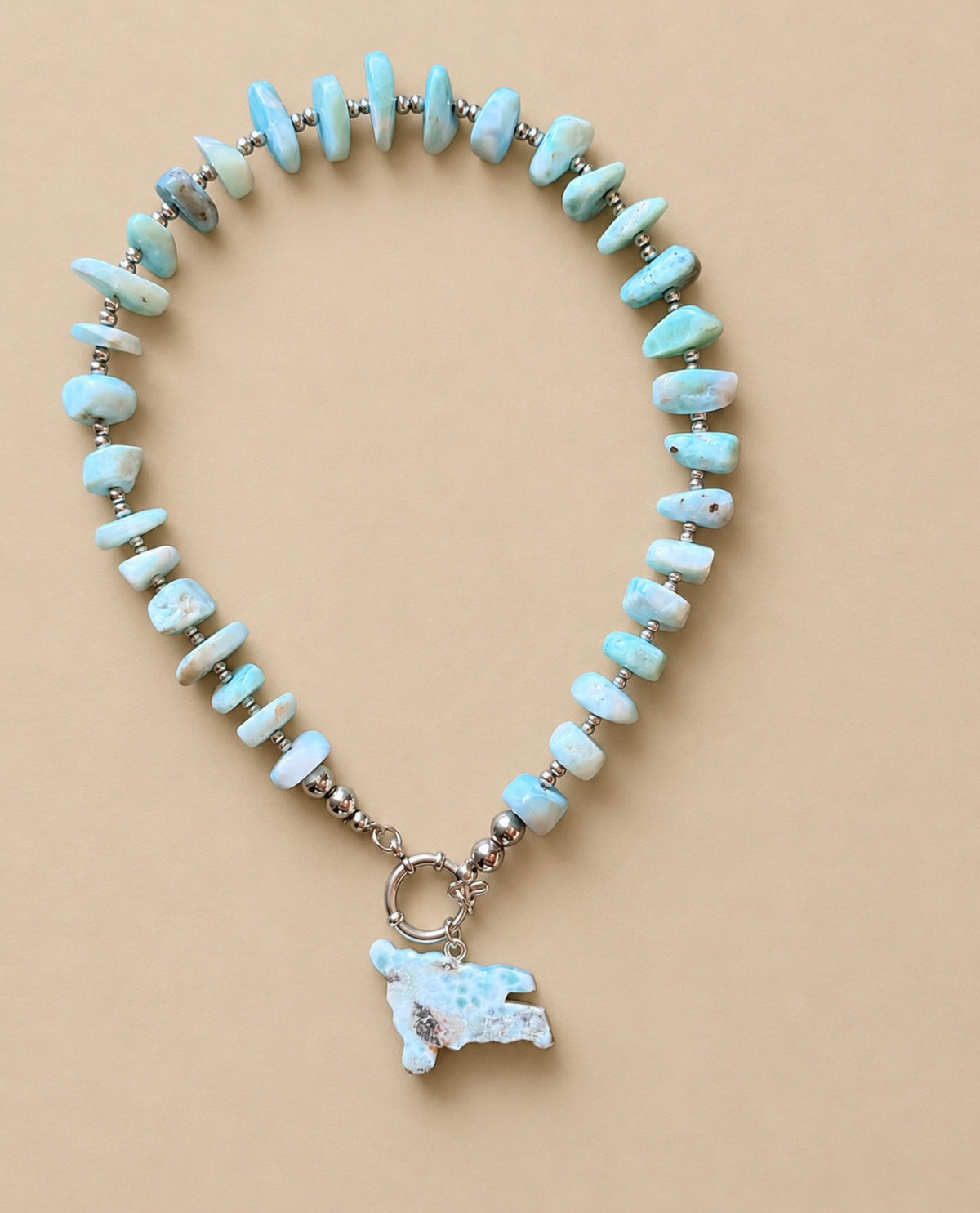 Larimar large map pedant only
