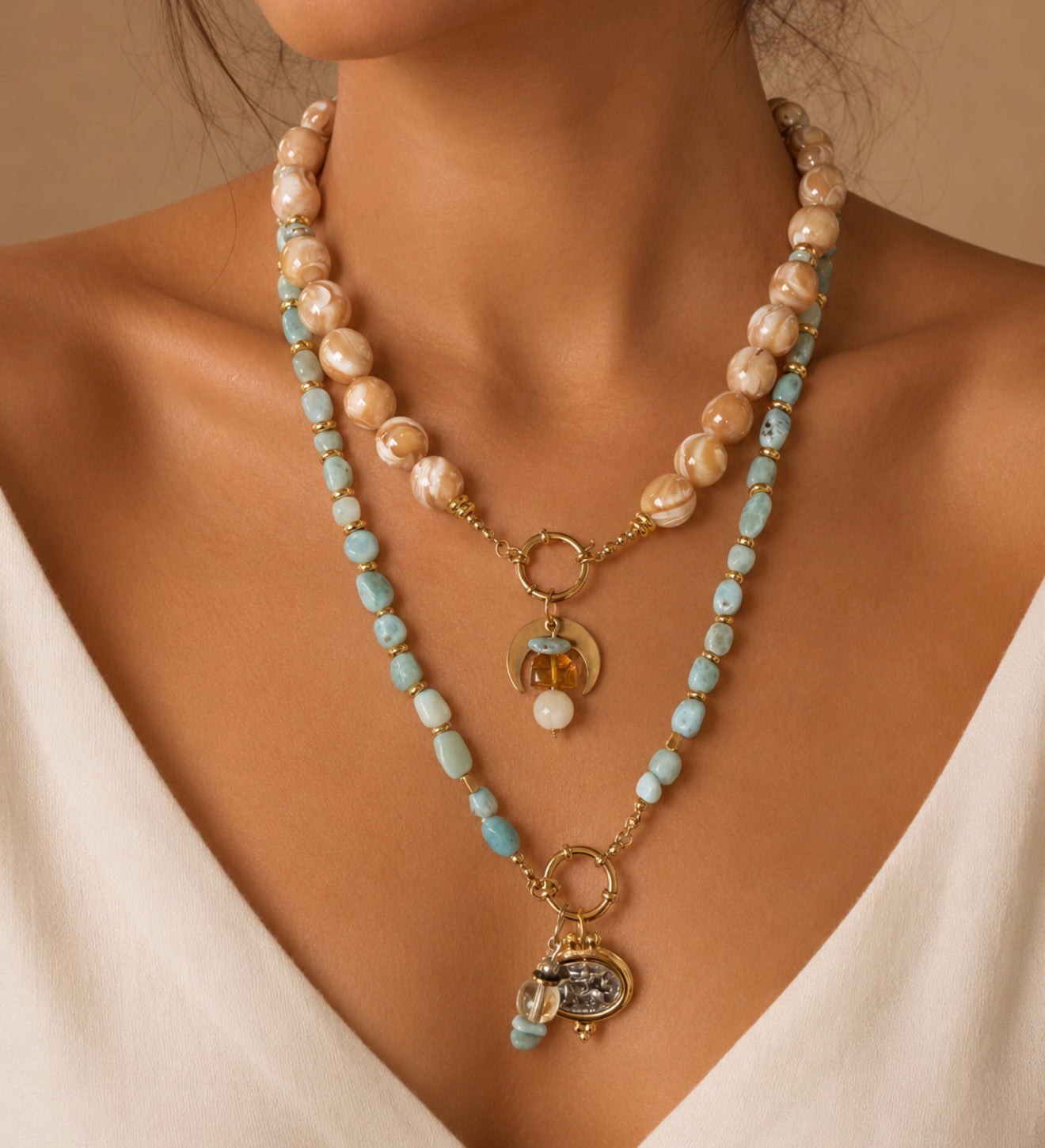 Larimar pedant necklace
