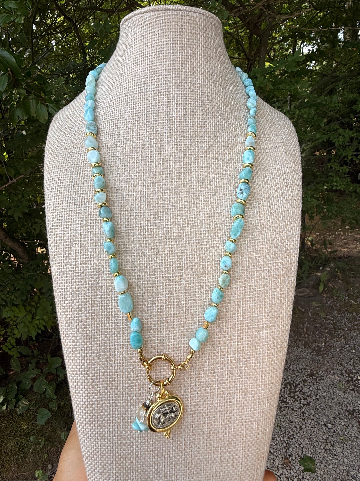 Larimar pedant necklace