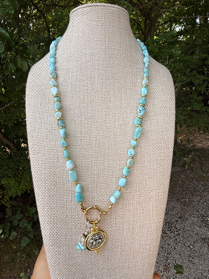 Larimar pedant necklace