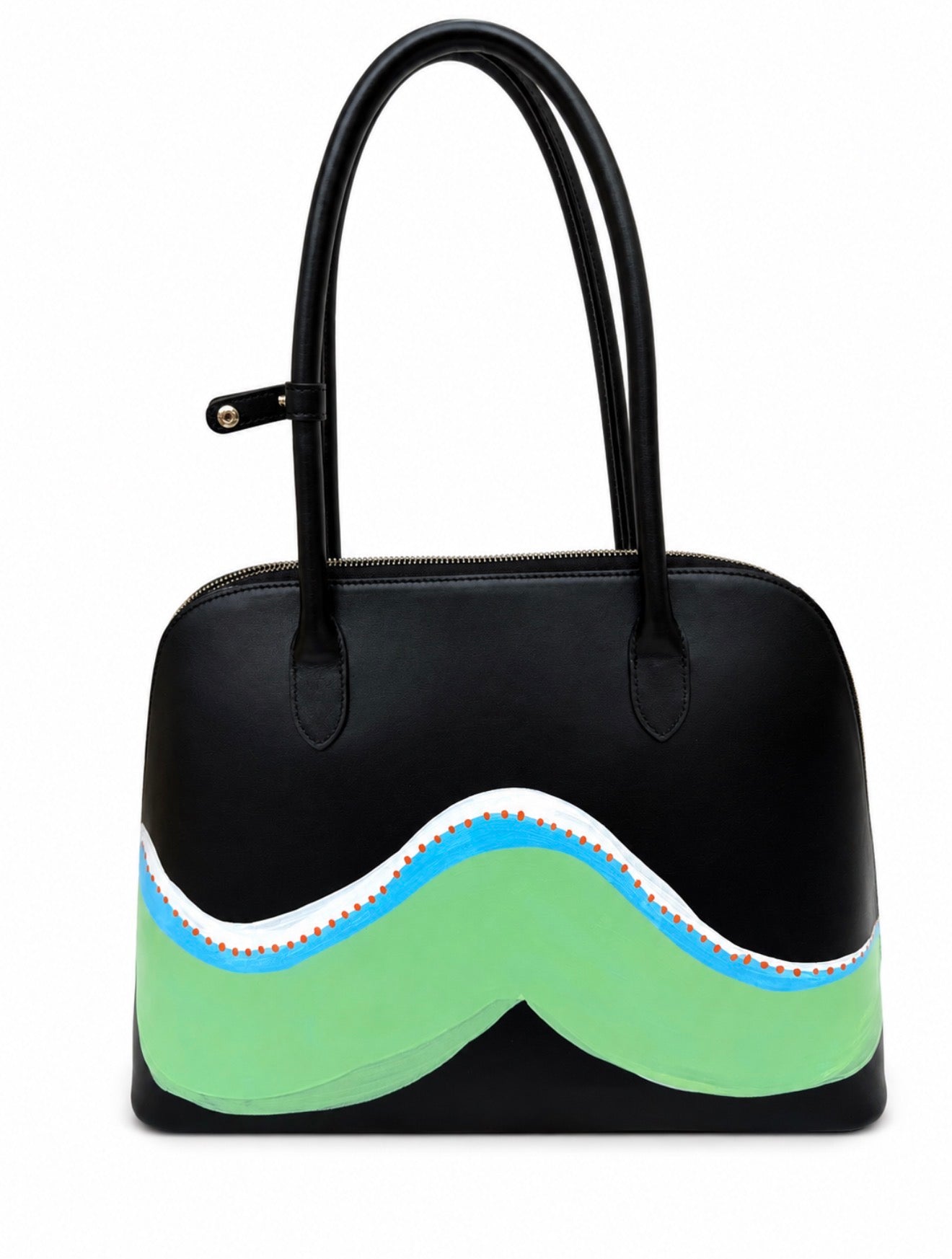 Hand painted Larimar tote