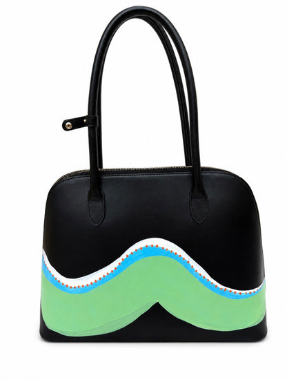 Hand painted Larimar tote