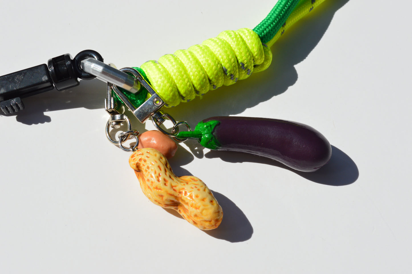 Eggplant bag charm