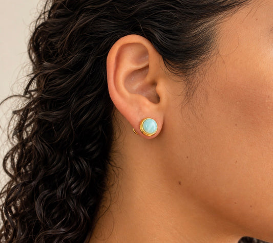 Larimar studs