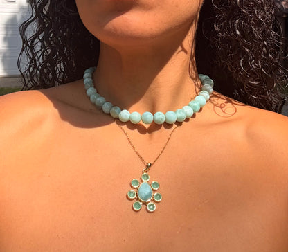 Larimar & Amazonite necklace
