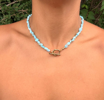 Blue Larimar chocker