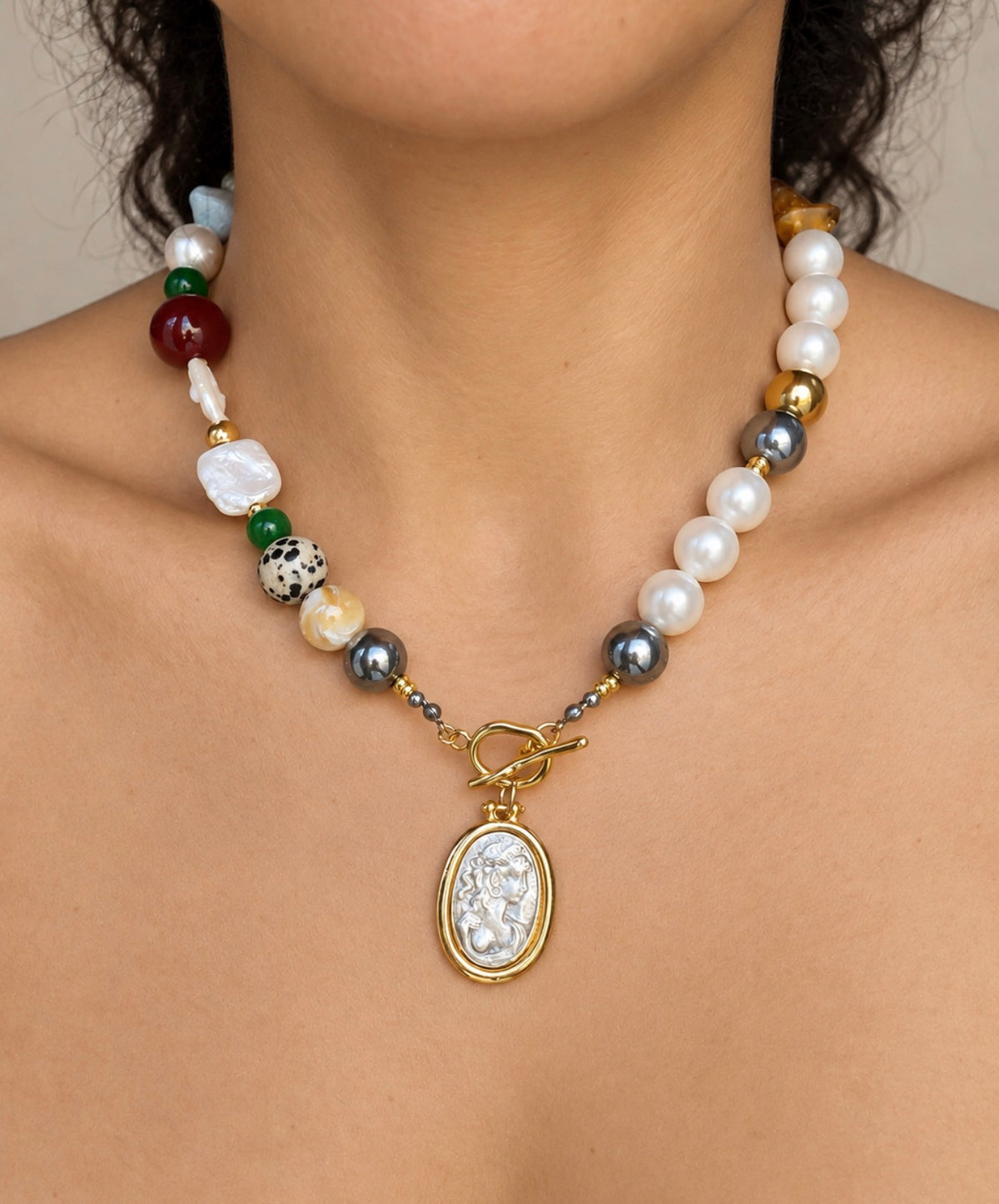 Multiple stone necklace