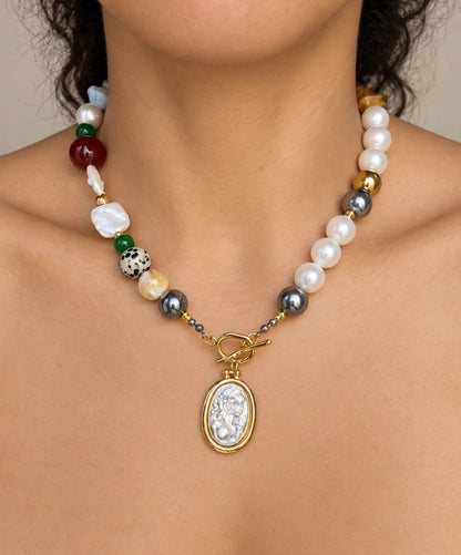 Multiple stone necklace