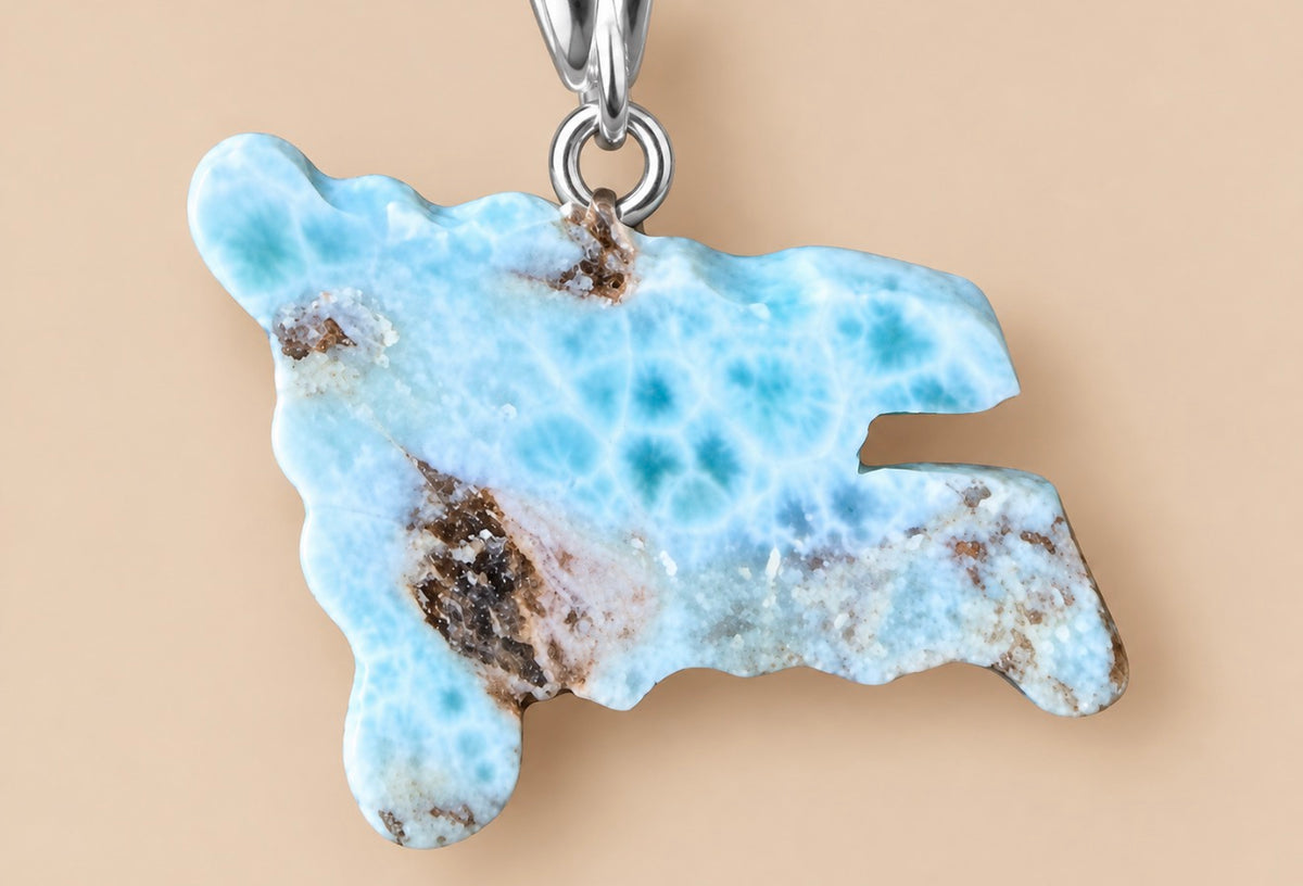 Larimar large map pedant only