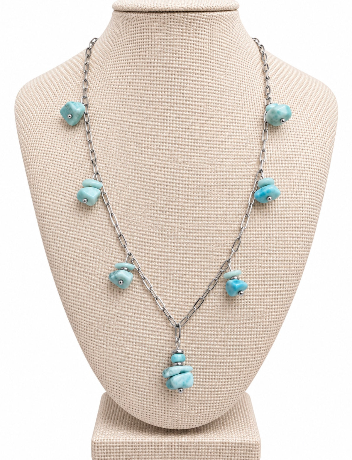 Larimar Waterfall necklace