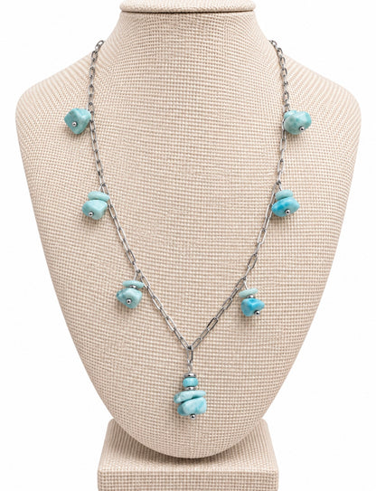 Larimar Waterfall necklace