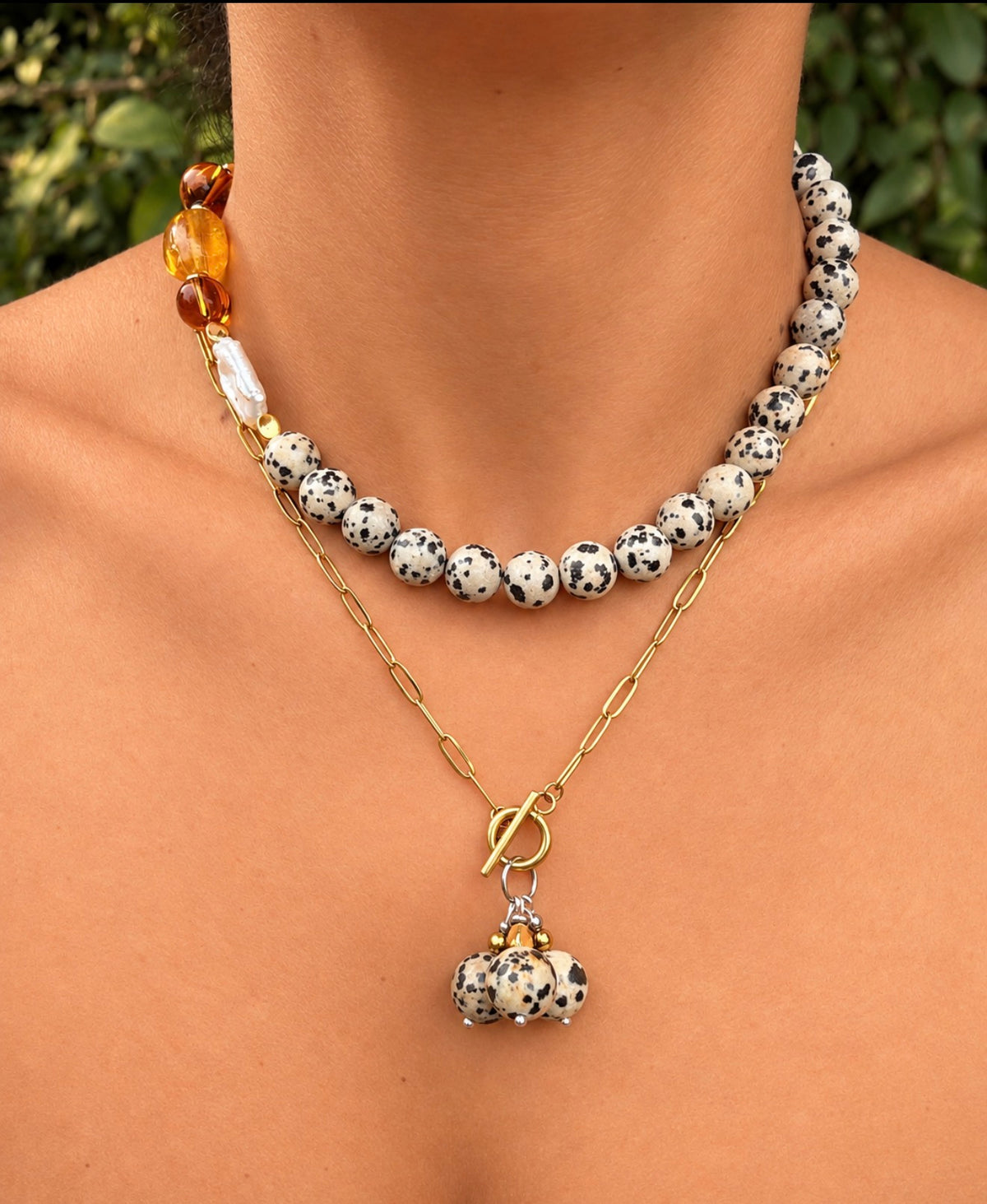 Dalmatian Jasper &Amber set