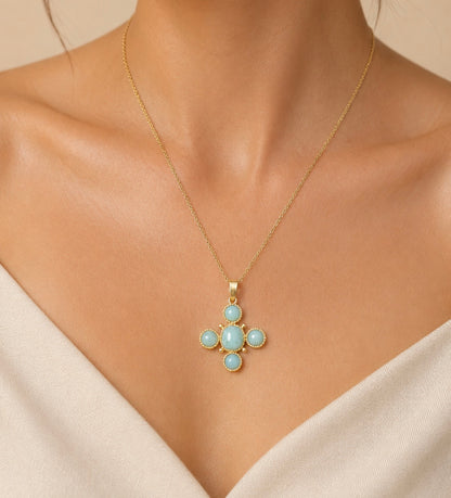 Cross Stainless Steel 18KT necklce