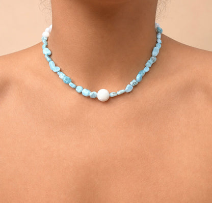 Larimar & Mother of Pearl chocker