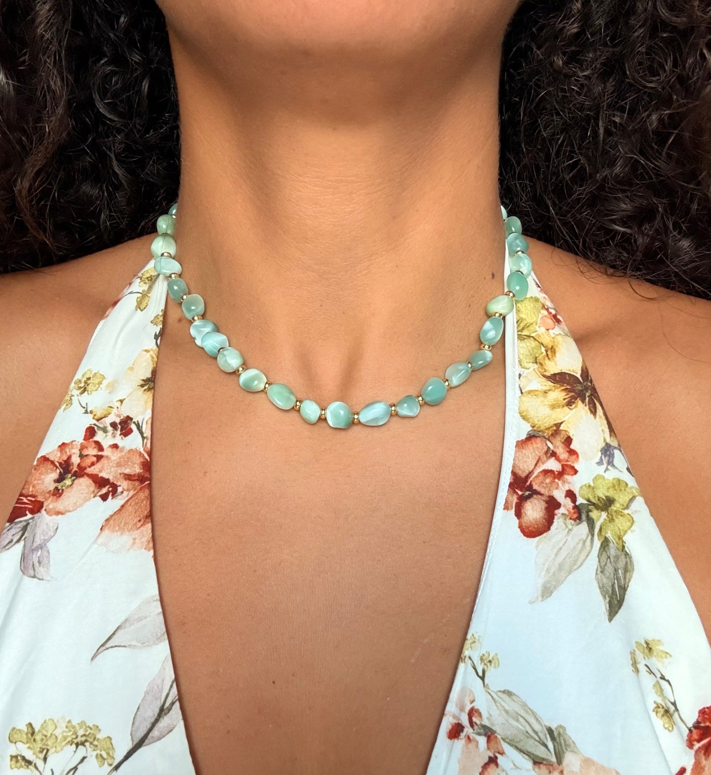 Green Larimar necklace