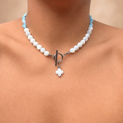 Larimar & Mother of Pearl chocker