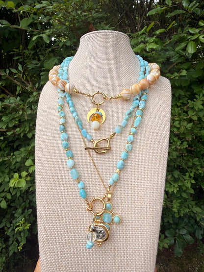 Blue Larimar chocker