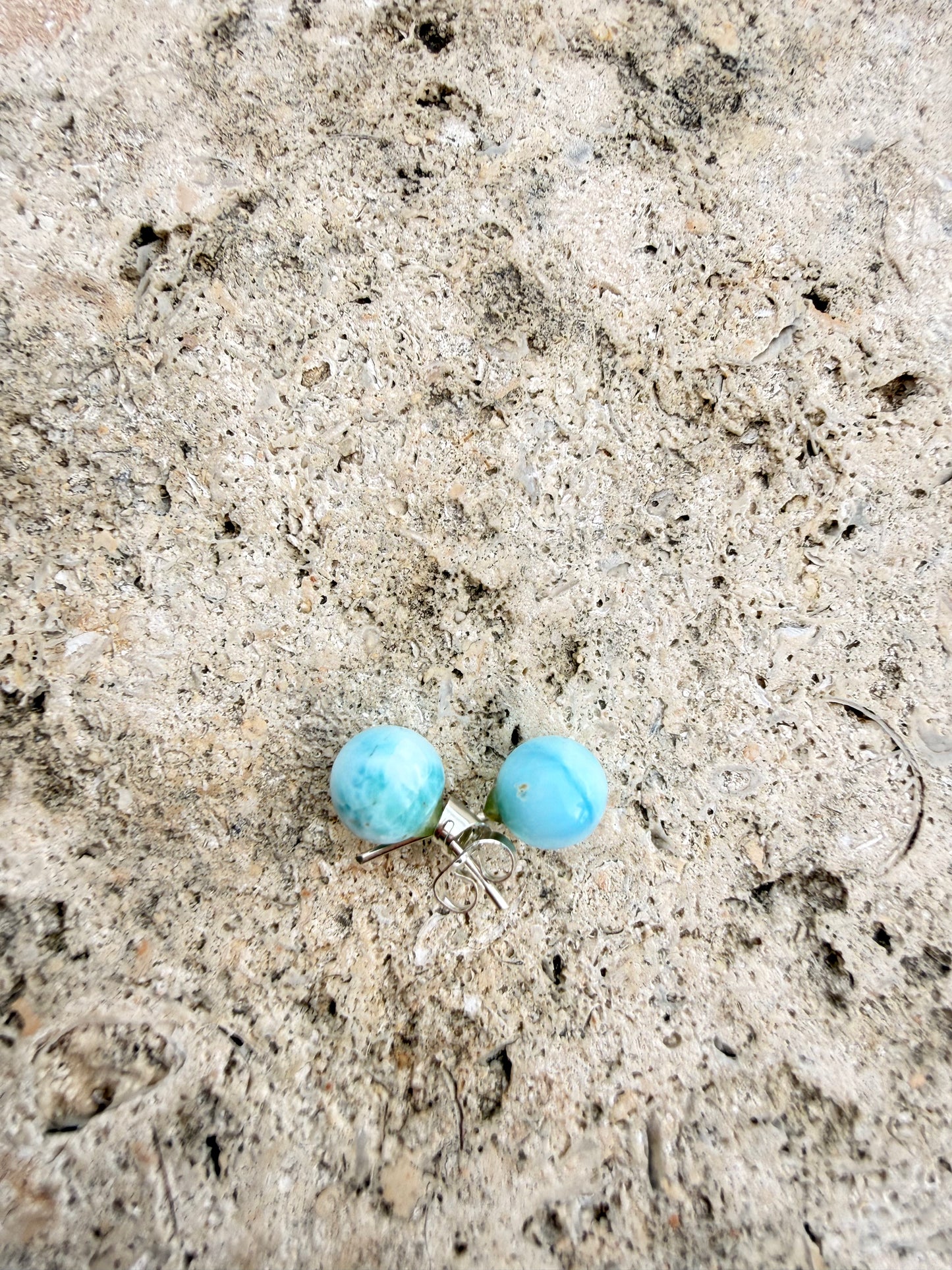 Larimar studs