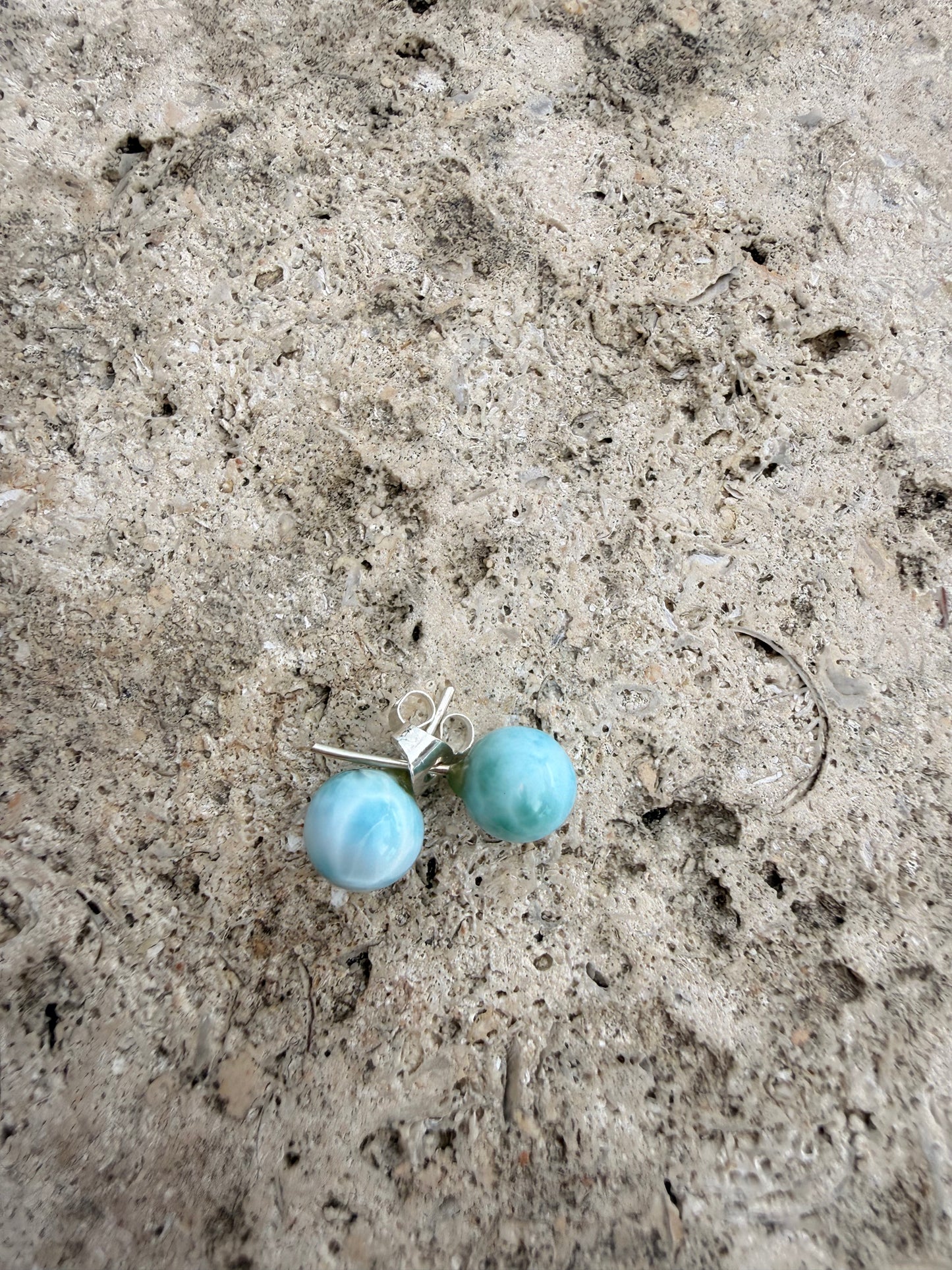 Larimar studs