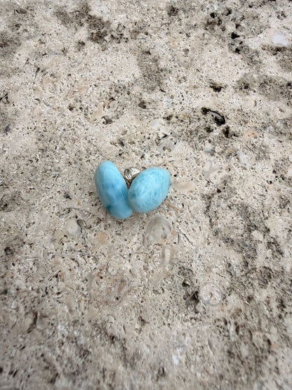 Oval Larimar studs