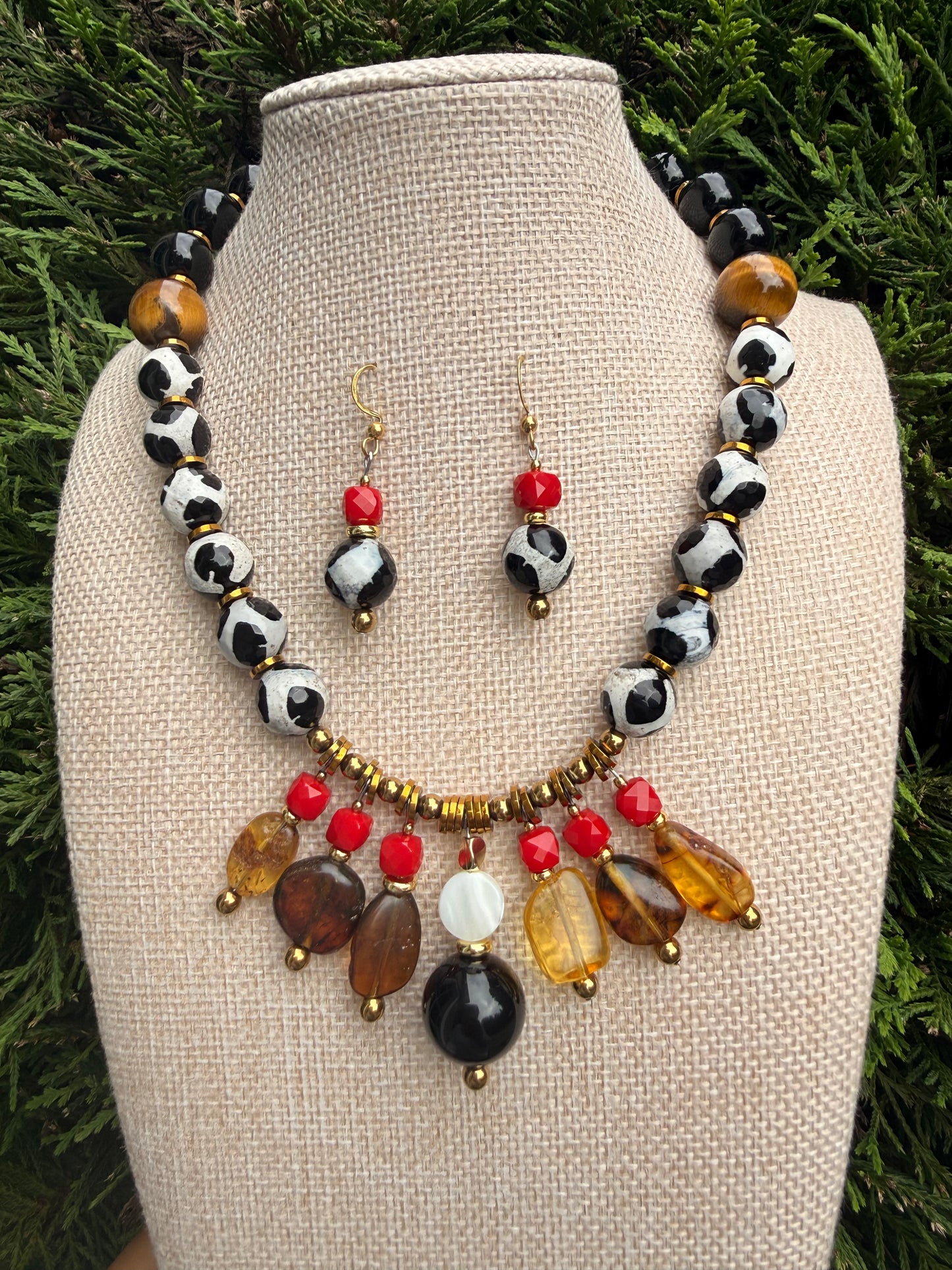 Agate & Dominican Amber
