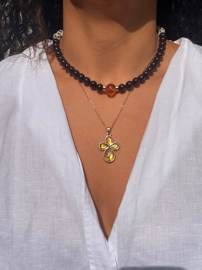 Multi stone necklace set